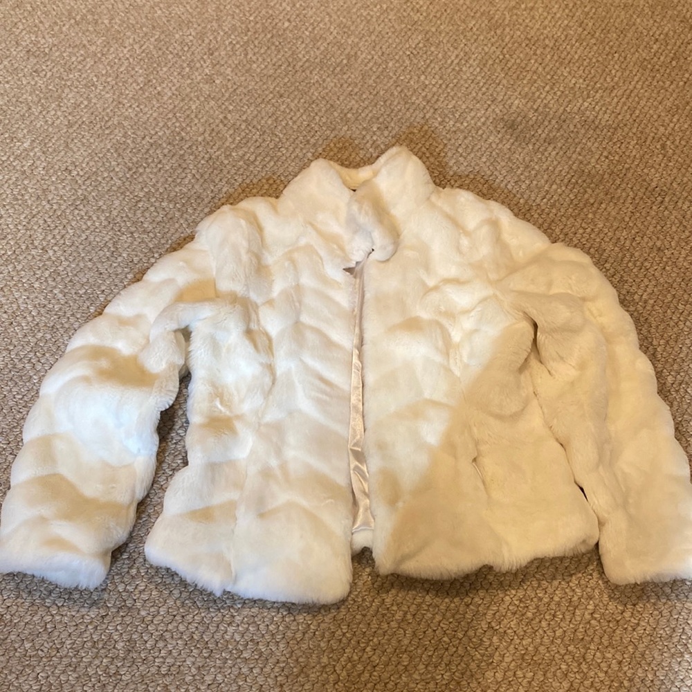 WHBM XL Fur Coat